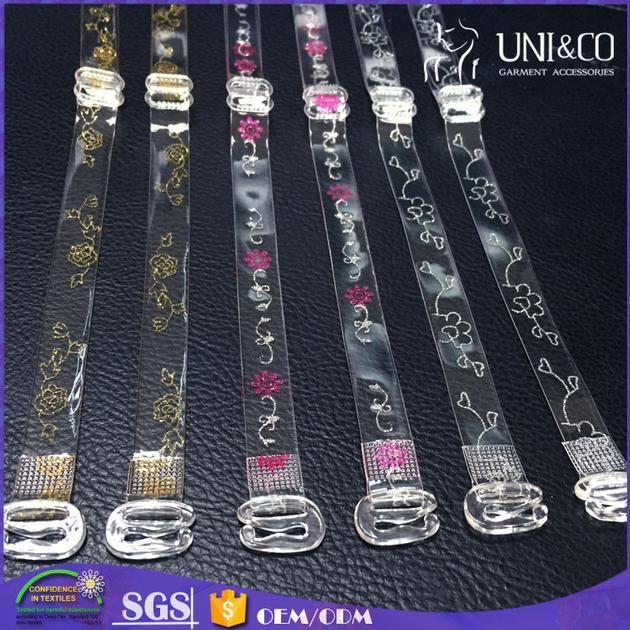 Glitter Printed Clear Bra Strap With