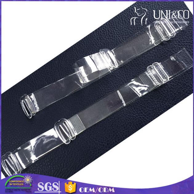 TPU clear elastic bra strap with plastic clips