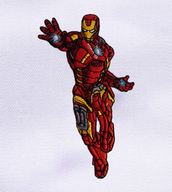 COOL AND VIBRANT IRON MAN EMBROIDERY DESIGN
