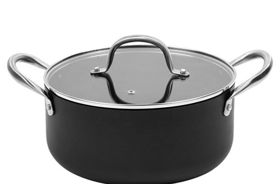 Black Casserole Pots With Glass Lid