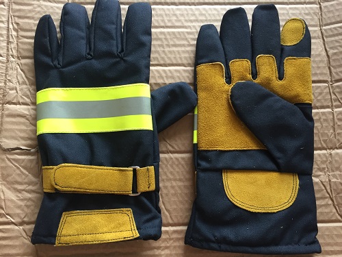 EN standard fireman protective working gloves