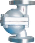 Verticalfree-ball float trap