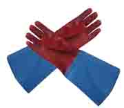 Black PVC glove fully coated