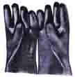 Black PVC glove fully coated