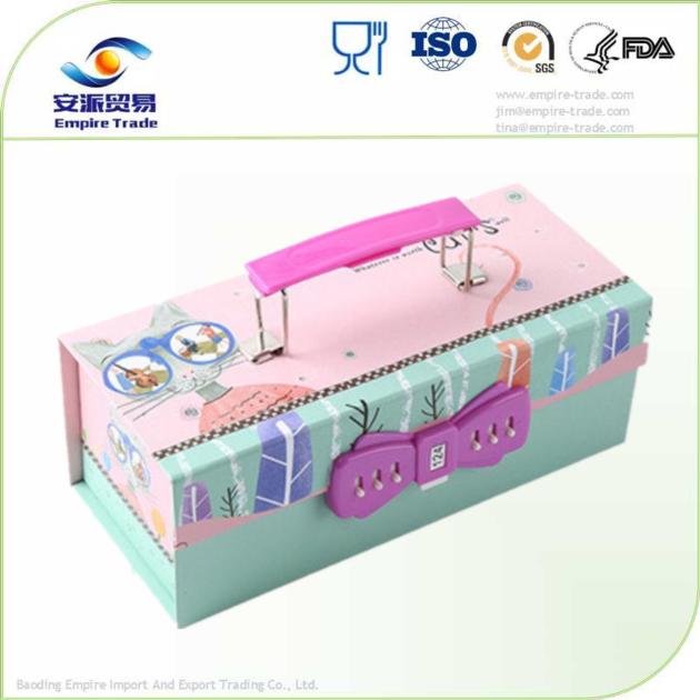 Portable password three layers of pencil case