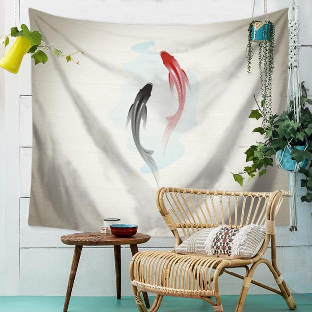 Traditional Chinese Painting toalla playa grande cuadrada serviette de plage Cheap High Quality L