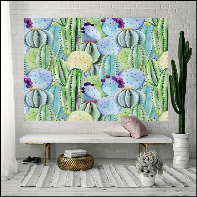 Wall Hanging Cactus Flamingo Tapestry Bohemian