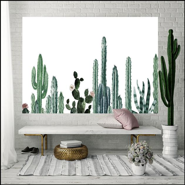 Wall Hanging Cactus Flamingo Tapestry Bohemian