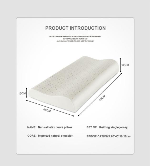 Enrol Natural Latex Pillow Memory Orthopedic Massage Pillow Core For Neck Body For Bedding High Qual