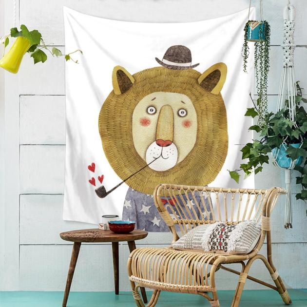 Cheap Animal Tapestry Panda Bear Lion