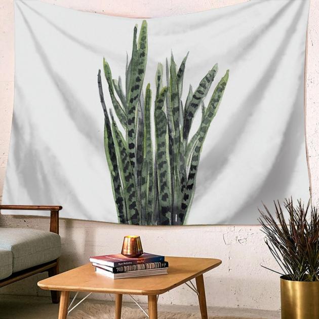 Watercolor Plant Hanging Wall Tapestries Landscape