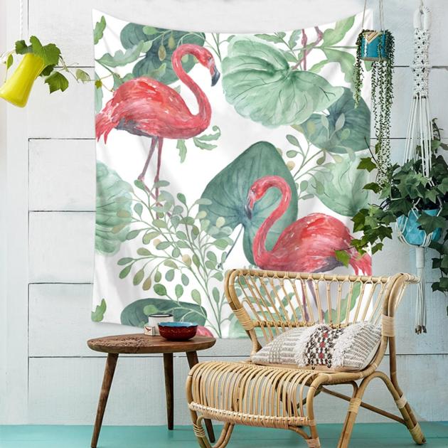Flamingo Tapestry Tropical Home Decorative Door