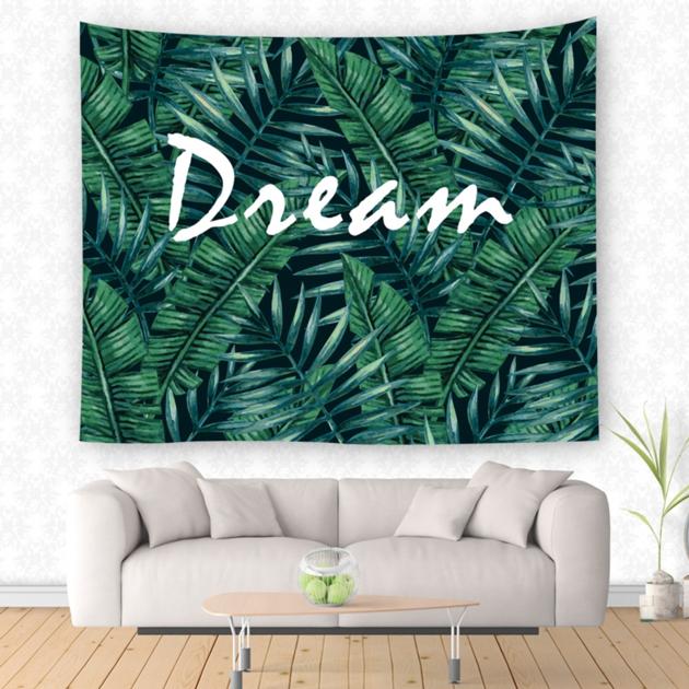 Tropical Plant Tapestry Pattern Wall Cloth Hanging Beach Towel Yoga Picnic Mat Cheap High Quality