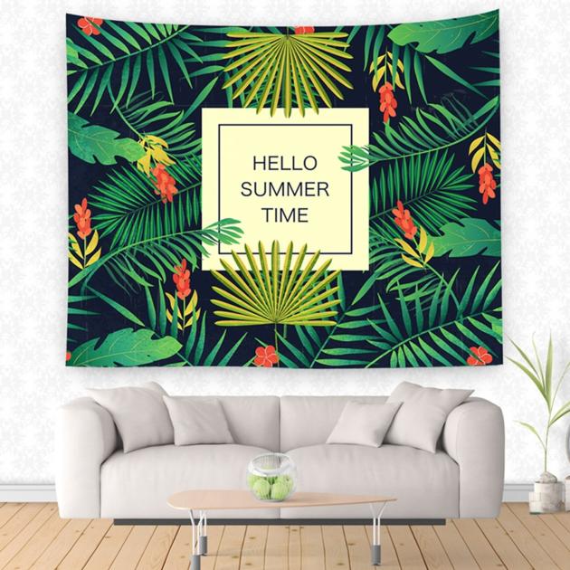 Tropical Plant Tapestry Pattern Wall Cloth