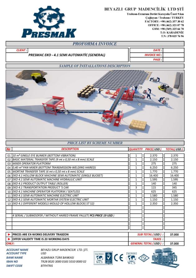 HOLLOW BLOCK PAVING CURBSTONE MACHINE EKO