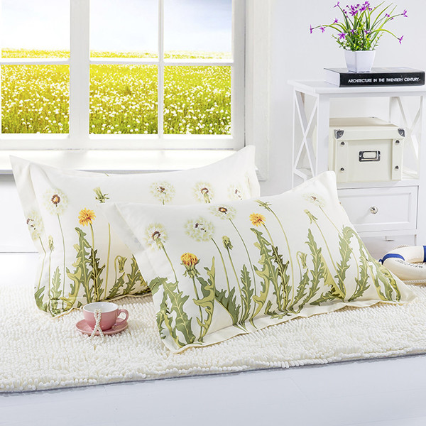 Floral Printed Pillowcase 100 Polyester Pillow
