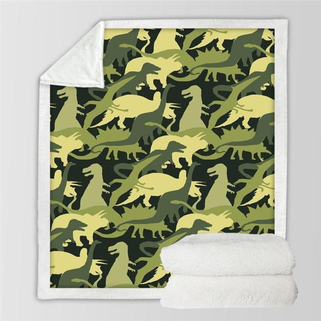 Dinosaur Blanket For Kids Cartoon Microfiber