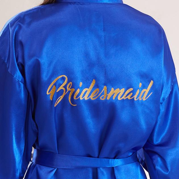 Bride Bridesmaid Bathrobe Kimono Satin Robe