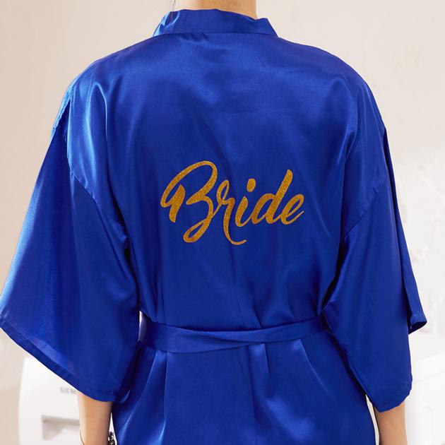 Bride Bridesmaid Bathrobe Kimono Satin Robe