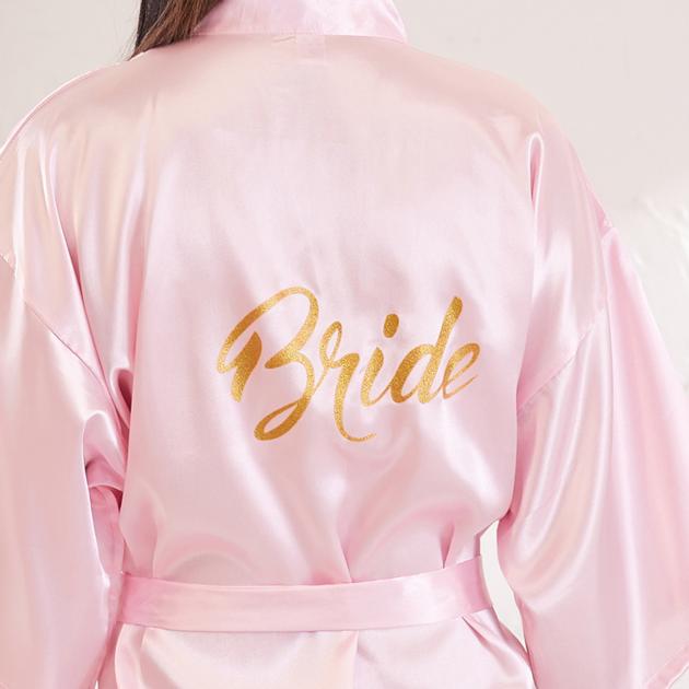 Bride Bridesmaid Bathrobe Kimono Satin Robe