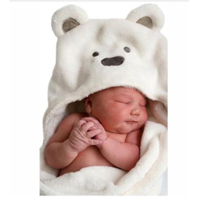 Lovely baby wool bath towel cute animal shape baby boy hooded towel coat baby blanket infant wrap wa
