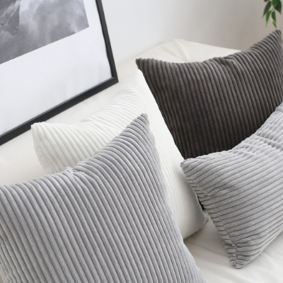 Nordic Cushion Covers Super-Soft Decor Striped Velvet Corduroy Decorative Cushion Covers For Sofa 45