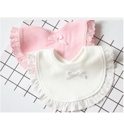 Fashion new born cotton drawstring baby bibs Slabbetjes cute girls and kids Burp cloth bibs Baby Sal