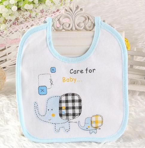 1 piece Cotton New-born cartoon elephant girls children baby bibs, gift feeding towel burp stuff Fab