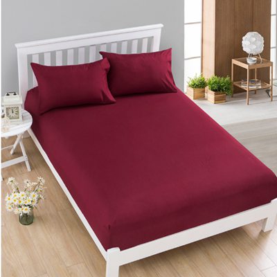 1pcs 100 Polyester Solid Fitted Sheet