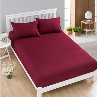 1pcs 100 Polyester Solid Fitted Sheet