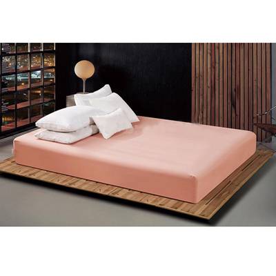 Fitted Sheet Mattress Cover Solid Color Sanding  Bedding Linens Bed Sheets With Elastic Band  Double