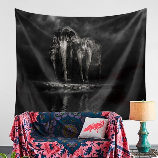 3D Elephant Series Pattern Polyester Tapestry