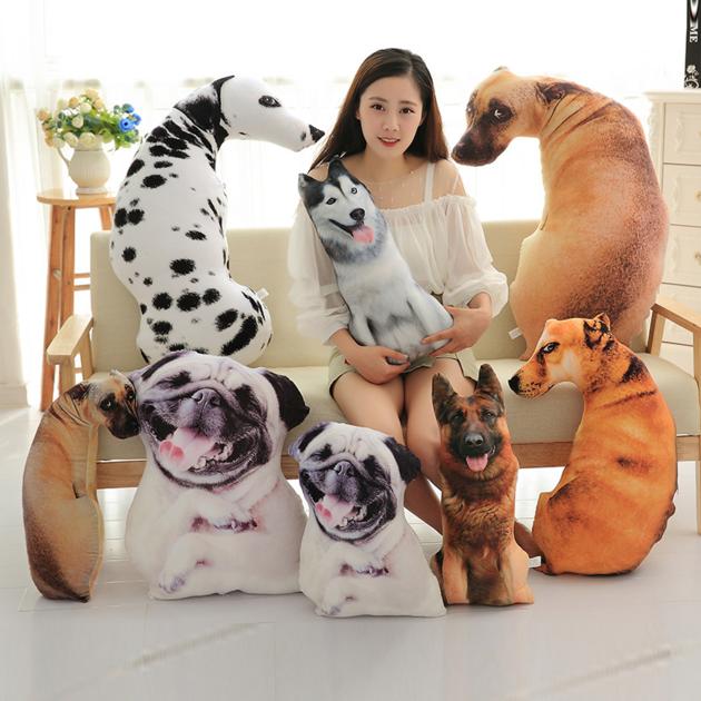 3D Puppy Shape Cushion Throw Pillow With PP Cotton Inner Home Decor Cartoon Sofa Toy