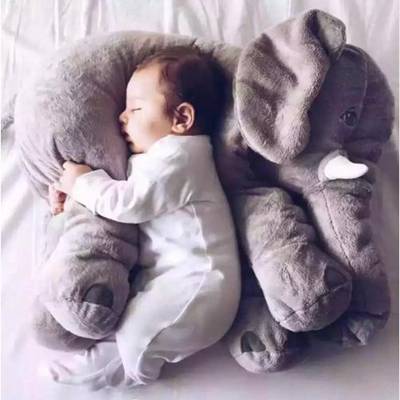 Cartoon 60cm Large Plush Elephant Toy Kids  Sleeping Back Cushion stuffed Pillow Elephant Doll Baby 