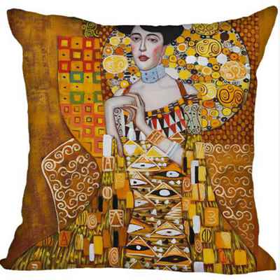 Special offer promotion Gustav Klimt Style  Throw Pillowcase Square Pillow Cover Custom Gift 40x40cm