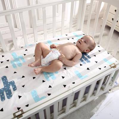 EGMAOBABY 100% Cotton Crib Fitted Sheet Soft Baby Bed Mattress Cover Protector Cartoon Newborn Beddi