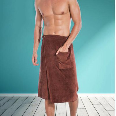 XC USHIO Fashion Man Wearable Magic Mircofiber BF Bath Towel With Pocket Soft Swimming Beach Bath To
