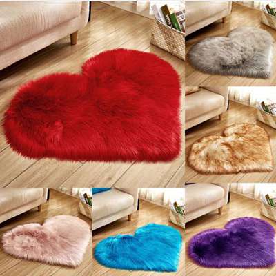 Wool Imitation Sheepskin Rugs Faux Fur Non Slip Bedroom Shaggy Carpet Living Room Mats tappeto cucin