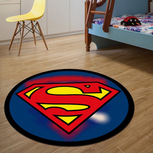 Round Carpet Batman Superman Printed Soft