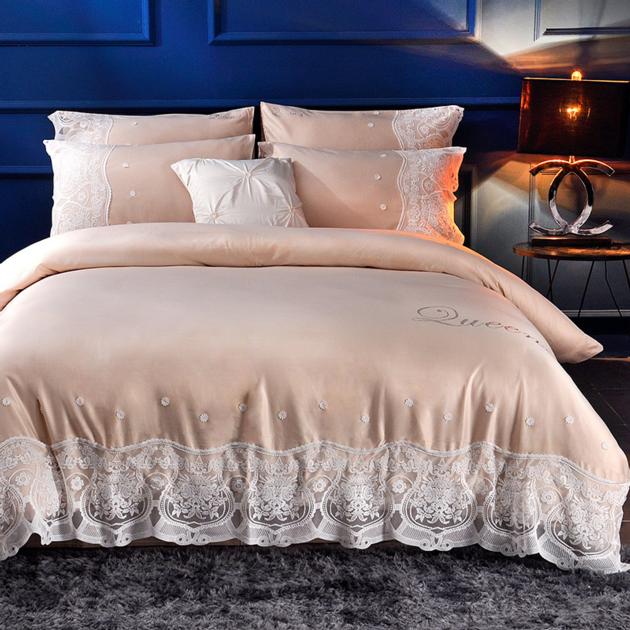 100 Cotton Bedding Set Luxury Lace