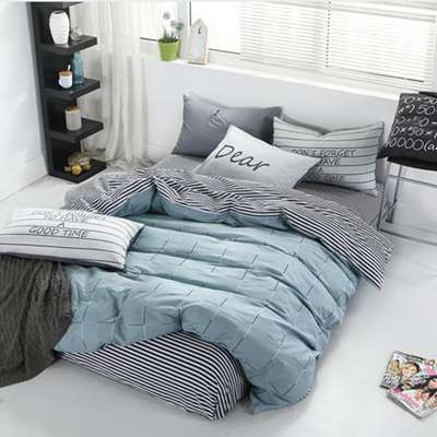 100% cotton satin bedding set comforter bedding set duvet cover bed sheet pillow Quilt cover Single/