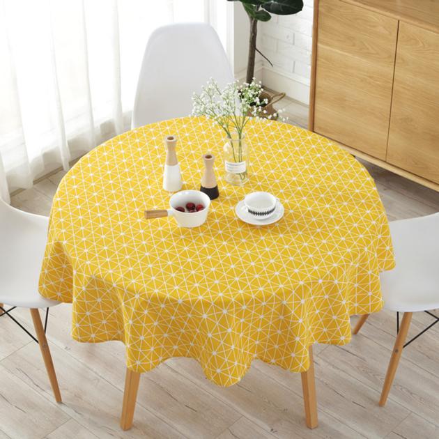 Nordic Polyester Cotton Round Table Cloth