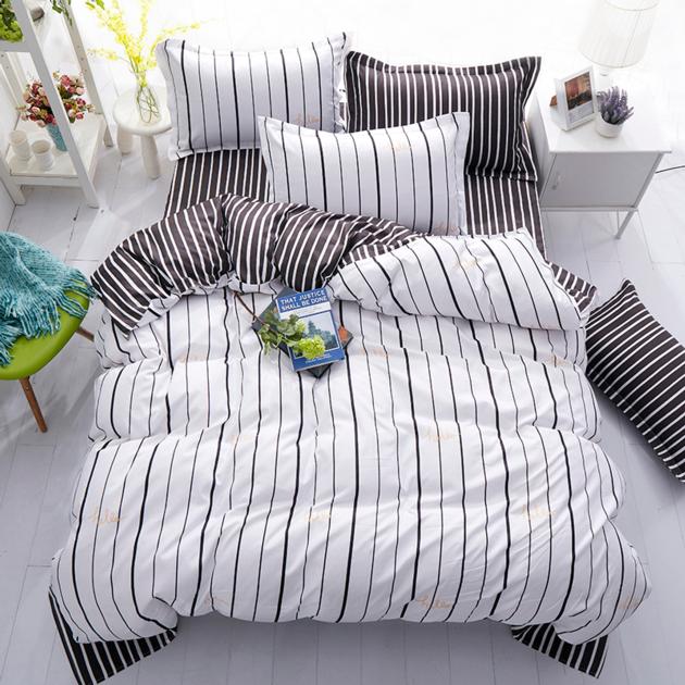 Black White Grey Classic Bedding Set