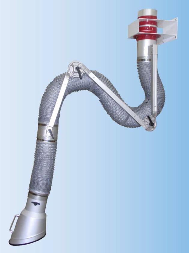 6Inch Suspension Wall Mounted Extraction Arm Hood