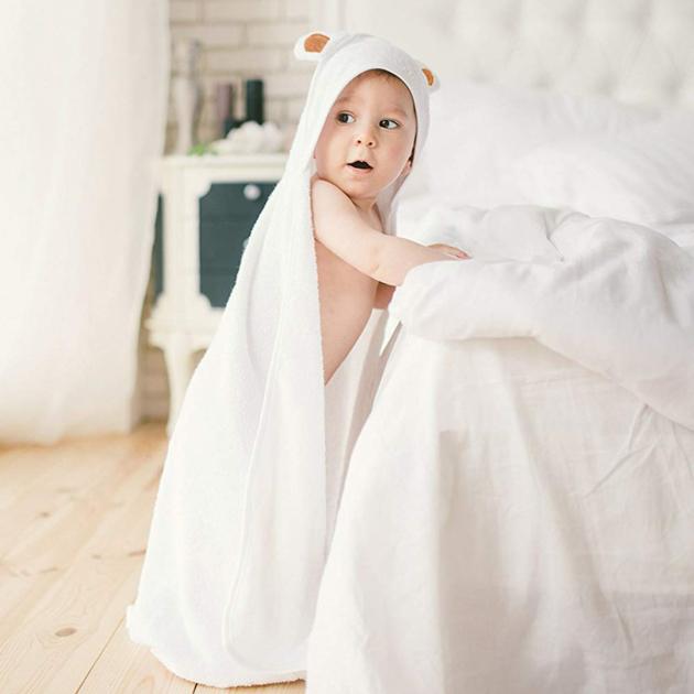 Organic Bamboo Baby Bath Towel Newborn Hooded Towel Baby Towel 