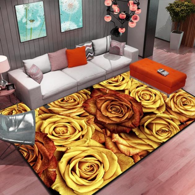 Abstract Flower Art Carpet For Living