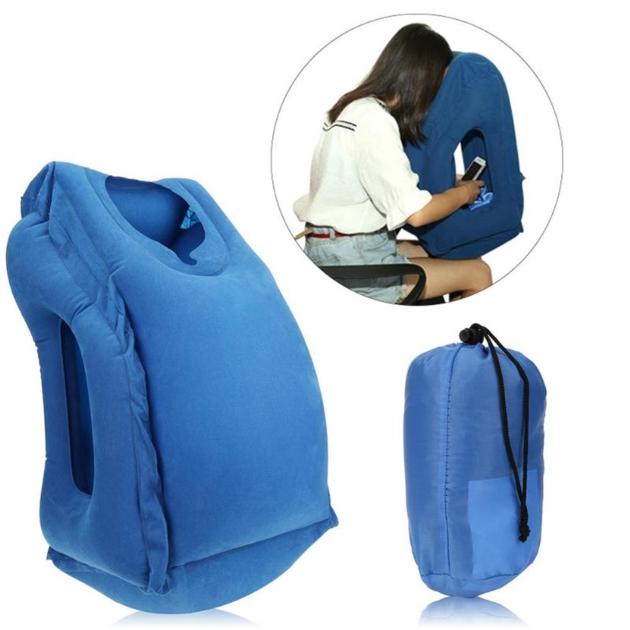 Inflatable Travel Office Pillow Air Soft Cushion Trip Portable Foldable cushion