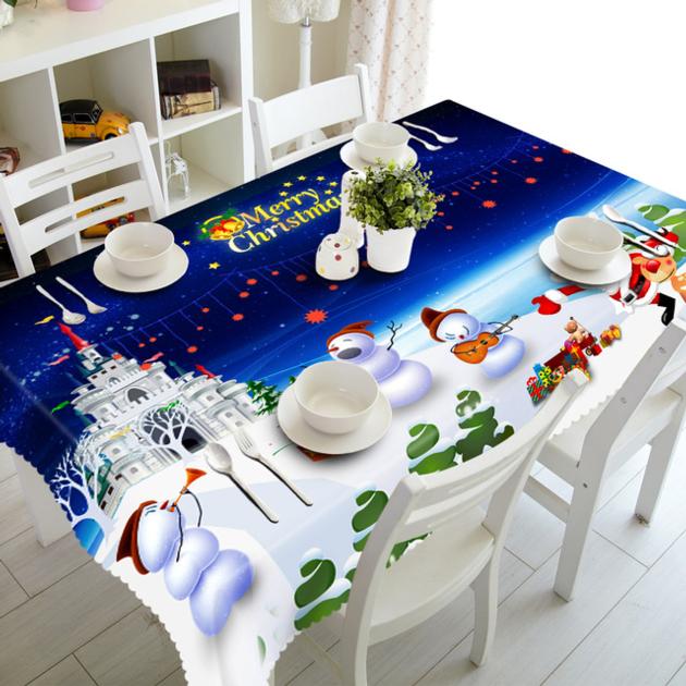 Christmas Table Cloth Kitchen Dining Table