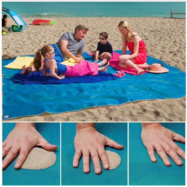Sand Free Beach Mat Portable Blue beach mat Anti-slip Sand Mats Rug Unit Price $2.67 