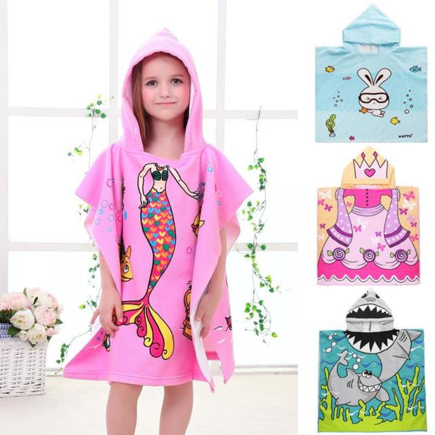 Cartoon Hooded Cloak Beach Towel Animal